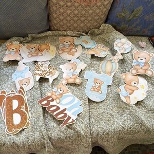Never Used We Can Bearly Wait Baby Shower Teddy Bear Decorations Boy